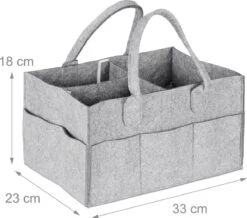 Relaxdays Luiertas Baby - Verzorgingstas Vilt - Organizer Luiers - Uitneembare Schotjes - Lichtgrijs 17 Relaxdays Luiertas Baby - Verzorgingstas Vilt - Organizer Luiers - Uitneembare Schotjes - Lichtgrijs -Babyproducten 1200x1057 3