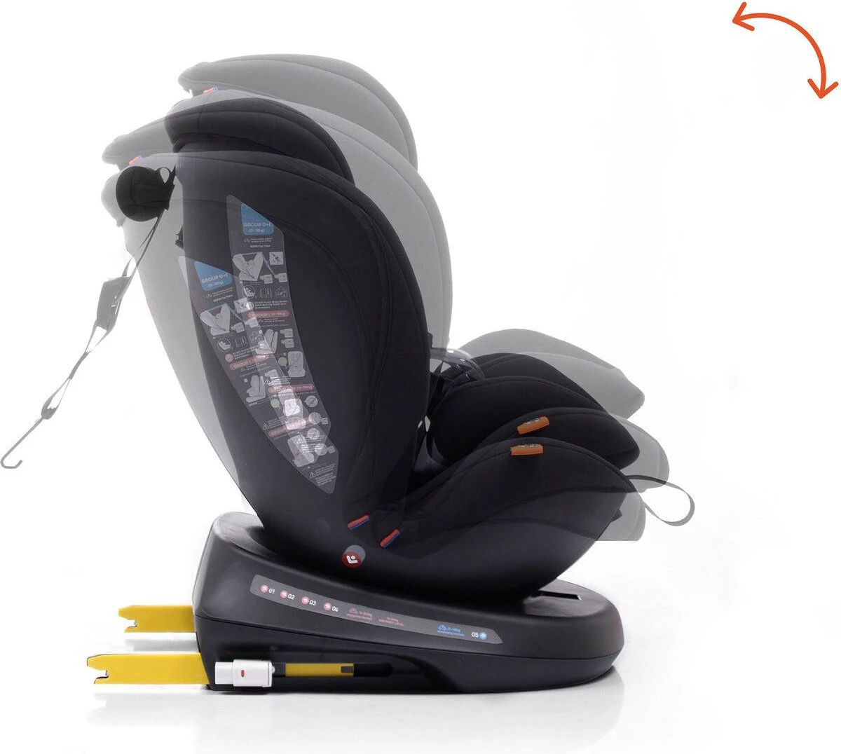 Autostoel Babyauto Rodia 360° Met Isofix - Groep 0+/1/2/3 Zwart (0-36kg) 15 Autostoel Babyauto Rodia 360° Met Isofix - Groep 0+/1/2/3 Zwart (0-36kg) - Afbeelding 13