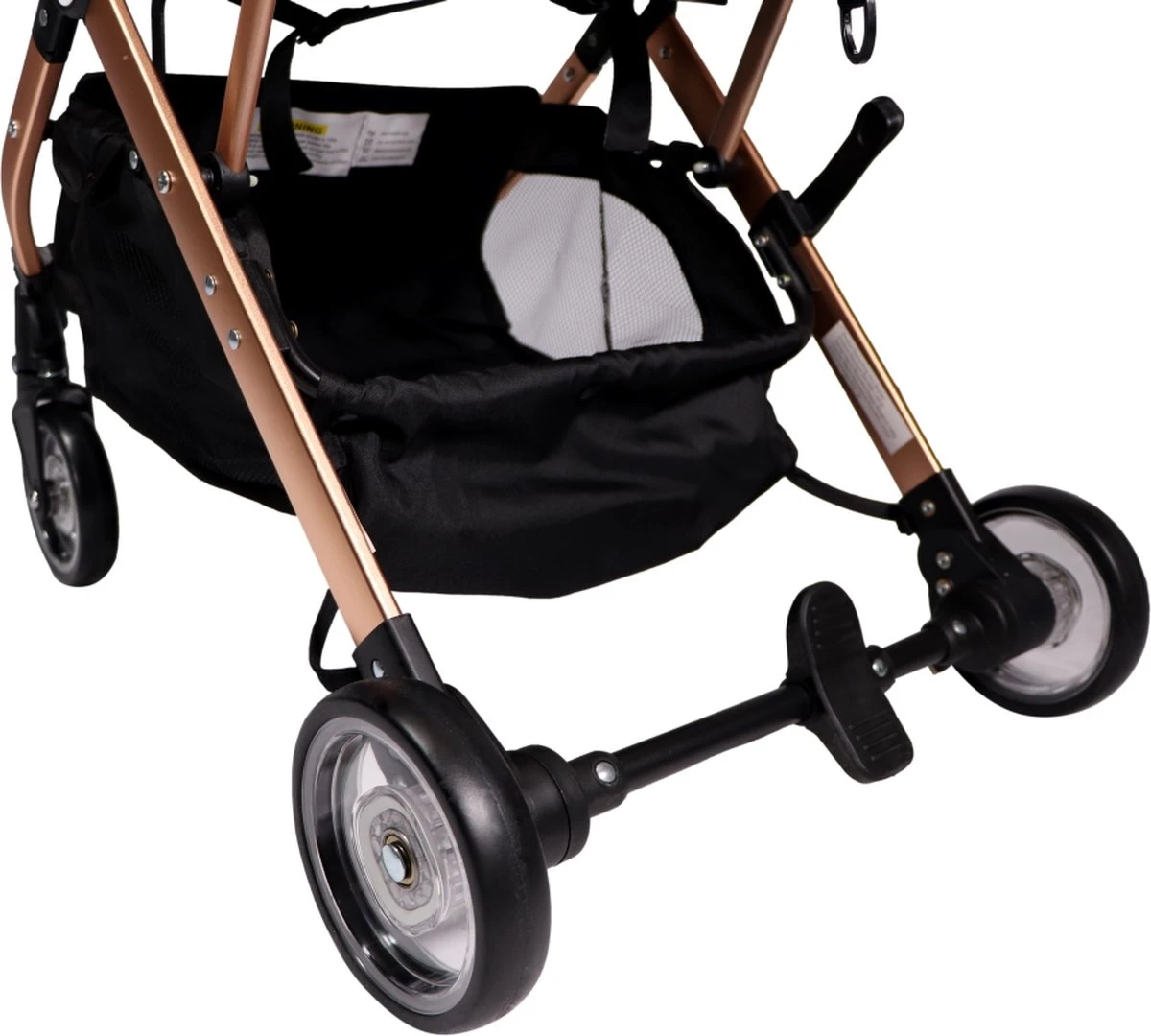 Ding Vivo Wandelwagen - Beige/Rose - Inklapbare Buggy - Inclusief Boodschappenmandje En Zonnekap 9 Ding Vivo Wandelwagen - Beige/Rose - Inklapbare Buggy - Inclusief Boodschappenmandje En Zonnekap - Afbeelding 7