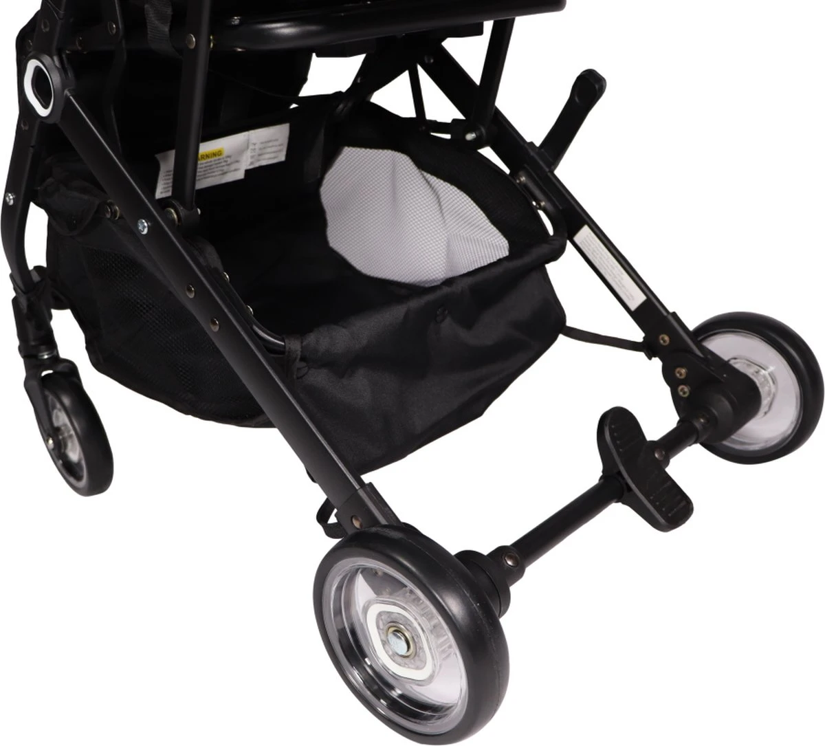 Ding Vivo Wandelwagen - Zwart - Inklapbare Buggy - Inclusief Boodschappenmandje En Zonnekap 9 Ding Vivo Wandelwagen - Zwart - Inklapbare Buggy - Inclusief Boodschappenmandje En Zonnekap - Afbeelding 7