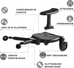 Merkloos Kinderwagen/Buggy Meerijdplankje - Kant & Klaar - In Elkaar Gezet - Universeel – Met Zitje – Verstelbaar – Zwart 10 Merkloos Kinderwagen/Buggy Meerijdplankje - Kant & Klaar - In Elkaar Gezet - Universeel – Met Zitje – Verstelbaar – Zwart -Babyproducten 1200x1096 1