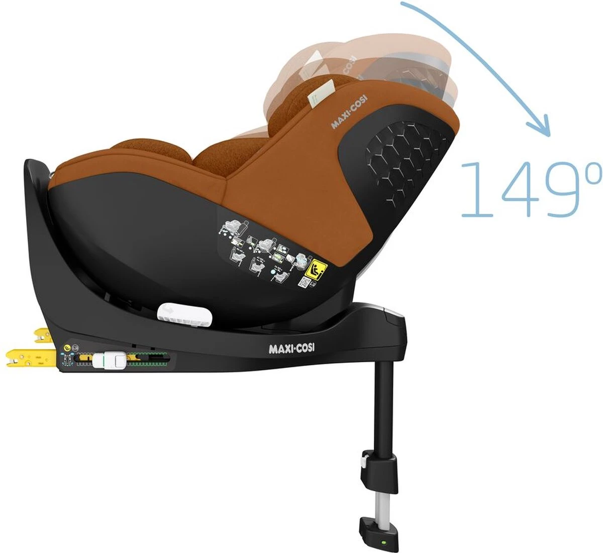 Maxi-Cosi Mica Pro Eco I-Size Autostoeltje - 360° Draaibaar - Gerecyclede Stoffen - Authentic Cognac - Vanaf De Geboorte Tot Ca. 4 Jaar 11 Maxi-Cosi Mica Pro Eco I-Size Autostoeltje - 360° Draaibaar - Gerecyclede Stoffen - Authentic Cognac - Vanaf De Geboorte Tot Ca. 4 Jaar - Afbeelding 9