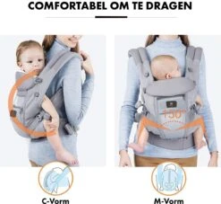 Deryan Ergonomische Draagzak - Buikdrager 4-in-1 Grijs 14 Deryan Ergonomische Draagzak - Buikdrager 4-in-1 Grijs -Babyproducten 1200x1105 6