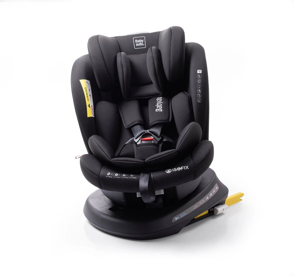 Autostoel Babyauto Rodia 360° Met Isofix - Groep 0+/1/2/3 Zwart (0-36kg) 9 Autostoel Babyauto Rodia 360° Met Isofix - Groep 0+/1/2/3 Zwart (0-36kg) - Afbeelding 7