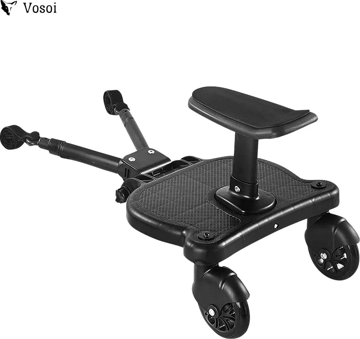 Vosoi - Meerijdplankje - Kinderwagen - Buggy's - Onderweg - Universeel - Verstelbaar - Zitje - Onderweg - 2 Wielen - Kinderwagen Accessoires 3 Vosoi - Meerijdplankje - Kinderwagen - Buggy's - Onderweg - Universeel - Verstelbaar - Zitje - Onderweg - 2 Wielen - Kinderwagen Accessoires