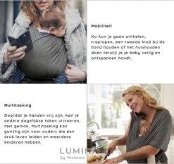 Baby Draagdoek - Babywrap - Baby Carrier - Babydrager - Buikdrager Baby – Baby Draagzak - Baby Sling | Luminatic® | Ergonomisch | Met Tasje | Donker Grijs 15 Baby Draagdoek - Babywrap - Baby Carrier - Babydrager - Buikdrager Baby – Baby Draagzak - Baby Sling | Luminatic® | Ergonomisch | Met Tasje | Donker Grijs -Babyproducten 1200x1130 6