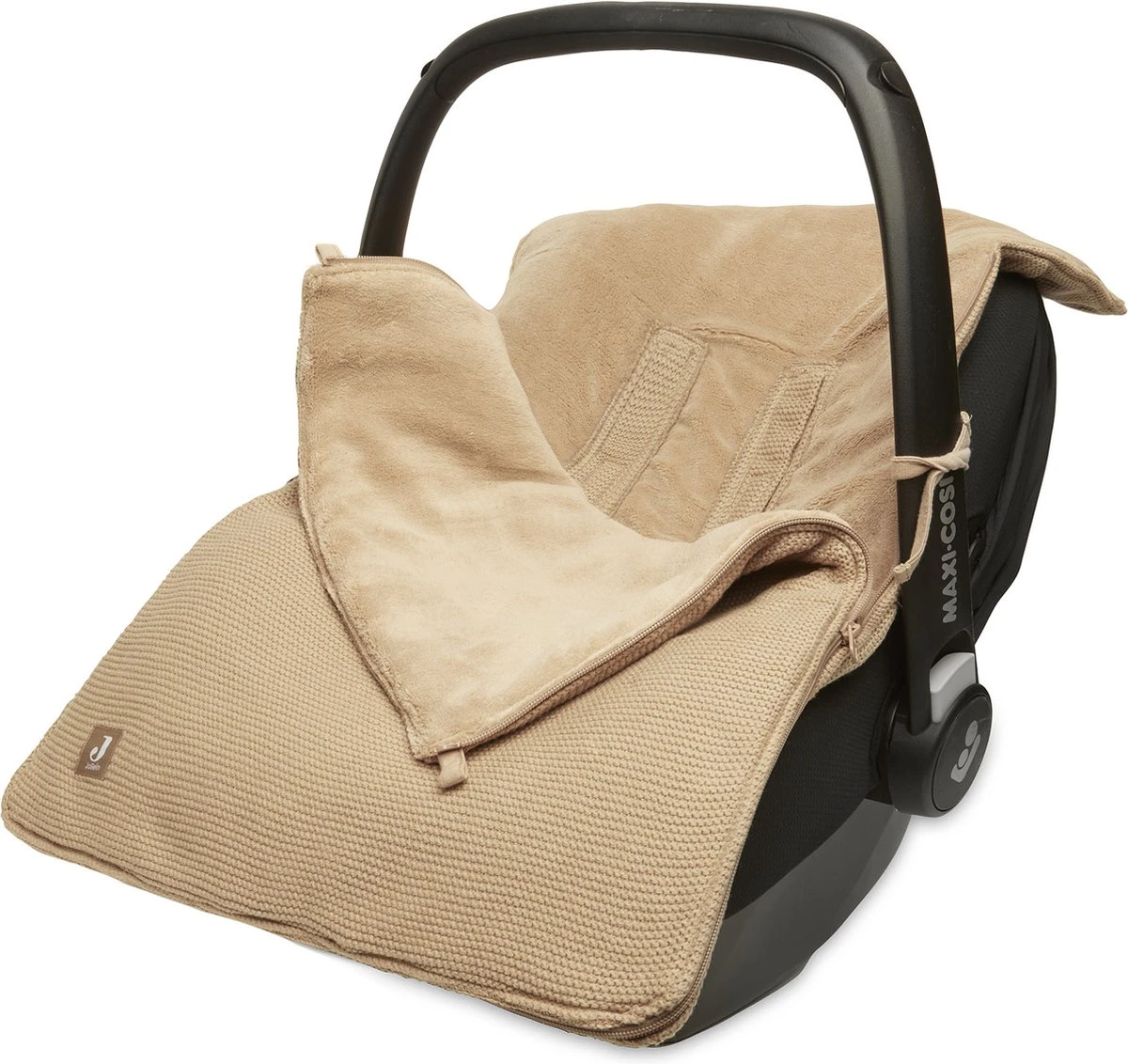 Jollein Voetenzak Voor Autstoel & Kinderwagen - Basic Knit - Biscuit 3 Jollein Voetenzak Voor Autstoel & Kinderwagen - Basic Knit - Biscuit