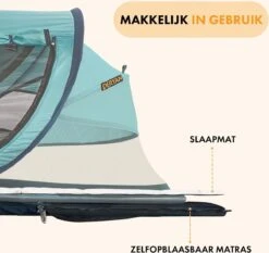 Deryan Peuter Luxe Campingbedje – Inclusief Zelfopblaasbare Matras - Ocean -Babyproducten 1200x1132 6