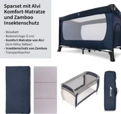 Hauck Dream N Play Plus Campingbedje Set - Met Matras En Muggennet - Navy -Babyproducten 1200x1136 12