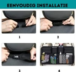 W&Z® Auto Organizer - Autostoel Organizer - Kofferbak Organizer - Zwart -Babyproducten 1200x1137
