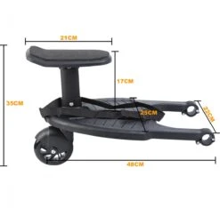 Merkloos Happyment® Universeel Meerijdplankje - Met Zitting - Voor Kinderwagen - Buggyboard - Zwart 19 Merkloos Happyment® Universeel Meerijdplankje - Met Zitting - Voor Kinderwagen - Buggyboard - Zwart -Babyproducten 1200x1137 4