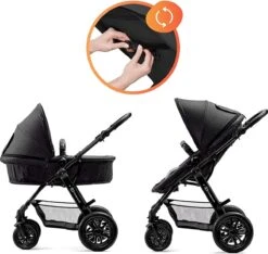Kinderkraft Moov 3 In 1 Kinderwagen - Inclusief Autostoel - Black -Babyproducten 1200x1137 5
