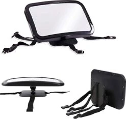Merkloos Achterbank Spiegel Voor Baby & Kind - Auto Accessoires - Shatterproof - Zwarte A3 Verstelbare Monitor -Babyproducten 1200x1138