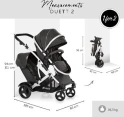 Hauck Duett 2 Duo Kinderwagen - Zwart 24 Hauck Duett 2 Duo Kinderwagen - Zwart -Babyproducten 1200x1139 10