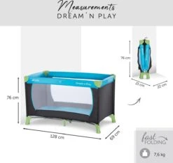 Hauck Dream N Play Campingbedje - Waterblue -Babyproducten 1200x1139 13