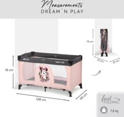 Hauck Dream'n Play Campingbedje - Minnie Sweetheart 31 Hauck Dream'n Play Campingbedje - Minnie Sweetheart -Babyproducten 1200x1139 14
