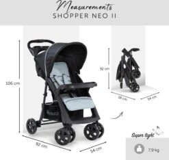 Hauck Shopper Neo II Buggy - Caviar/Silver -Babyproducten 1200x1139 6