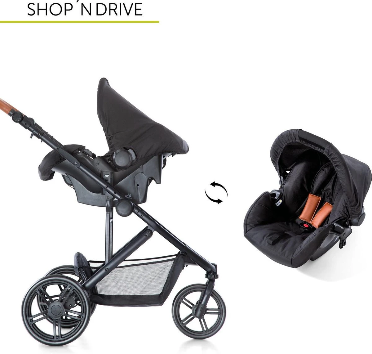 Hauck Pacific 3 Shop N Drive Kinderwagen - Caviar 10 Hauck Pacific 3 Shop N Drive Kinderwagen - Caviar - Afbeelding 8