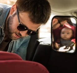 Autospiegel Baby 360° Verstelbaar Voor Hoofdsteun Autostoel -Achteruitkijkspiegel XL- Achterbankspiegel Kinderen -Baby Veiligheid Accessoires - Zwart -Babyproducten 1200x1142 3