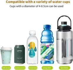 BOTC 2 In 1 Bekerhouders & Telefoonhouder - Cup Organizer Voor Kinderwagen, Fiets, Rolstoel, Walker - Zwart -Babyproducten 1200x1147 5