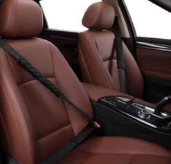 Merkloos Luxe Gordelhoes - Auto Gordelbeschermer - Gordelkussen - Zwart - 2 Stuks Gordelbeschermers -Babyproducten 1200x1153 1