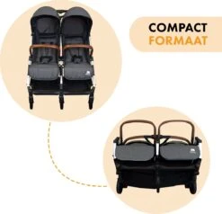 Deryan Luxe Rolo X2 Dubbele Buggy - Duo Buggy - Grijs -Babyproducten 1200x1156 4