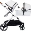 Deryan Evy Kinderwagen - Duo Kinderwagen - Uitbreidbaar - Inclusief Reiswieg - Creme -Babyproducten 1200x1161 4