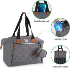 Brisby Slijtvaste Luiertas - Verzorgingstas Groot - Grijs - Inclusief Verschoonmatje - Isoleervakken - Fopspeen Houder - Makkelijk Te Bevestigen Aan De Kinderwagen 16 Brisby Slijtvaste Luiertas - Verzorgingstas Groot - Grijs - Inclusief Verschoonmatje - Isoleervakken - Fopspeen Houder - Makkelijk Te Bevestigen Aan De Kinderwagen -Babyproducten 1200x1165 5