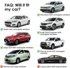 Merkloos 2 Stuks Auto-zonnescherm SPF 30+ Groot Voor Babyblok UV-stralen - Bescherm Uw Kinderen En Dieren – Zwart -Babyproducten 1200x1168 4