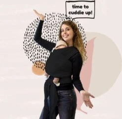 Cuddie Baby Draagdoek - Premium Organic Baby Draagdoek Gemaakt Van Bio Katoen - Newborns Tot 15 Kg - Baby Cadeau - Met Wenskaart - Zwart 26 Cuddie Baby Draagdoek - Premium Organic Baby Draagdoek Gemaakt Van Bio Katoen - Newborns Tot 15 Kg - Baby Cadeau - Met Wenskaart - Zwart -Babyproducten 1200x1171 3