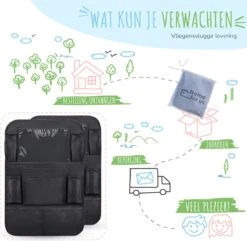 Home For Us Autostoel Organizer Met Tablet Houder - Set Van 2 - Beschermhoes Voor Kinderen - Beschermer Achterkant - Universeel -Babyproducten 1200x1172