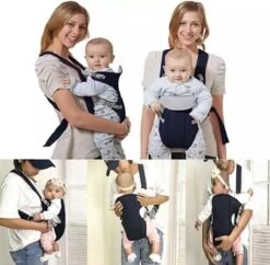 Baby Draagzak Blauw - Baby Carrier – Baby Drager Max. 15 Kg - 2 Tot 18 Maanden - Ergonomisch - Baby Draagdoek - Heupdrager - Steundrager Baby -Babyproducten 1200x1174 4