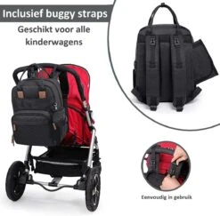 Luiertas Rugzak - Incl. Buggy / Kinderwagen Haken En Verschoningsmat - Complete Set - Zwart Van Zedar 11 Luiertas Rugzak - Incl. Buggy / Kinderwagen Haken En Verschoningsmat - Complete Set - Zwart Van Zedar -Babyproducten 1200x1180 12