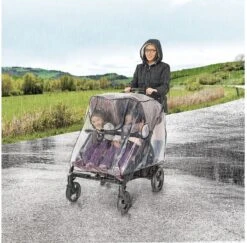 Reer - Regenhoes Tweelingwagen - Regenscherm Voor Dubbele Buggy En Kinderwagen - Hoes Voor Duo Buggy, Duowagen, Duo Kinderwagen - RainCover Twin -Babyproducten 1200x1180 5