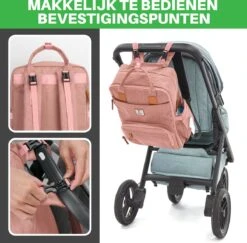 Brisby Slijtvaste Luiertas – Verzorgingstas – Met Buggymontage - Roze 17 Brisby Slijtvaste Luiertas – Verzorgingstas – Met Buggymontage - Roze -Babyproducten 1200x1181 11