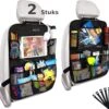 BOTC Autostoel Organizer - Luxe & Stevige Autostoel Organizer Met Tablet Houder - Set Van 2 - Auto Stoel Organiser - 10 Storage Pockets - Zwart - 2 Stuks -Babyproducten 1200x1184