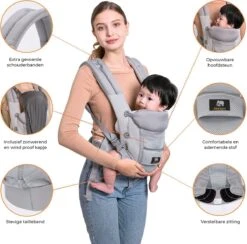 Deryan Meinkind Draagzak - Buikdrager 4-in-1 Antraciet/Grijs 15 Deryan Meinkind Draagzak - Buikdrager 4-in-1 Antraciet/Grijs -Babyproducten 1200x1187 1