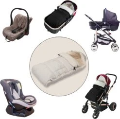 Monzana Kinderwagen Voetenzak Beige | Teddy | Maxi-Cosi | Met Opbergtas -Babyproducten 1200x1188 12