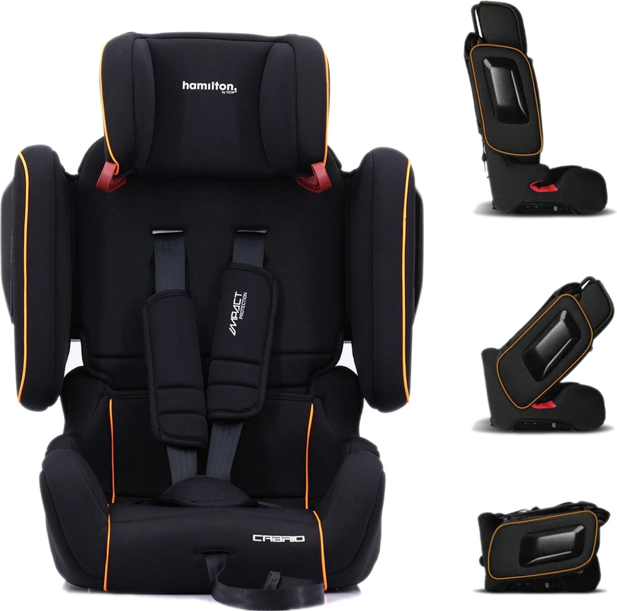 Hamilton By Yoop Cabrio Premium Opvouwbare Autostoel – Veilig, Comfortabel En Lichtgewicht Autozitje – Groep I, II, III Autostoeltje Voor 9 Maanden Tot 12 Jaar – Neon Oranje – ISOFIX Kliksysteem - 1e Opvouwbare Autostoel Ter Wereld 3 Hamilton By Yoop Cabrio Premium Opvouwbare Autostoel – Veilig, Comfortabel En Lichtgewicht Autozitje – Groep I, II, III Autostoeltje Voor 9 Maanden Tot 12 Jaar – Neon Oranje – ISOFIX Kliksysteem - 1e Opvouwbare Autostoel Ter Wereld