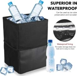 Merkloos Auto Afvalbak - Auto Accessories - Prullenbak Auto - Lekvrije Auto Vuilniszak Met Opbergzakken Multifunctioneel -Babyproducten 1200x1192 1