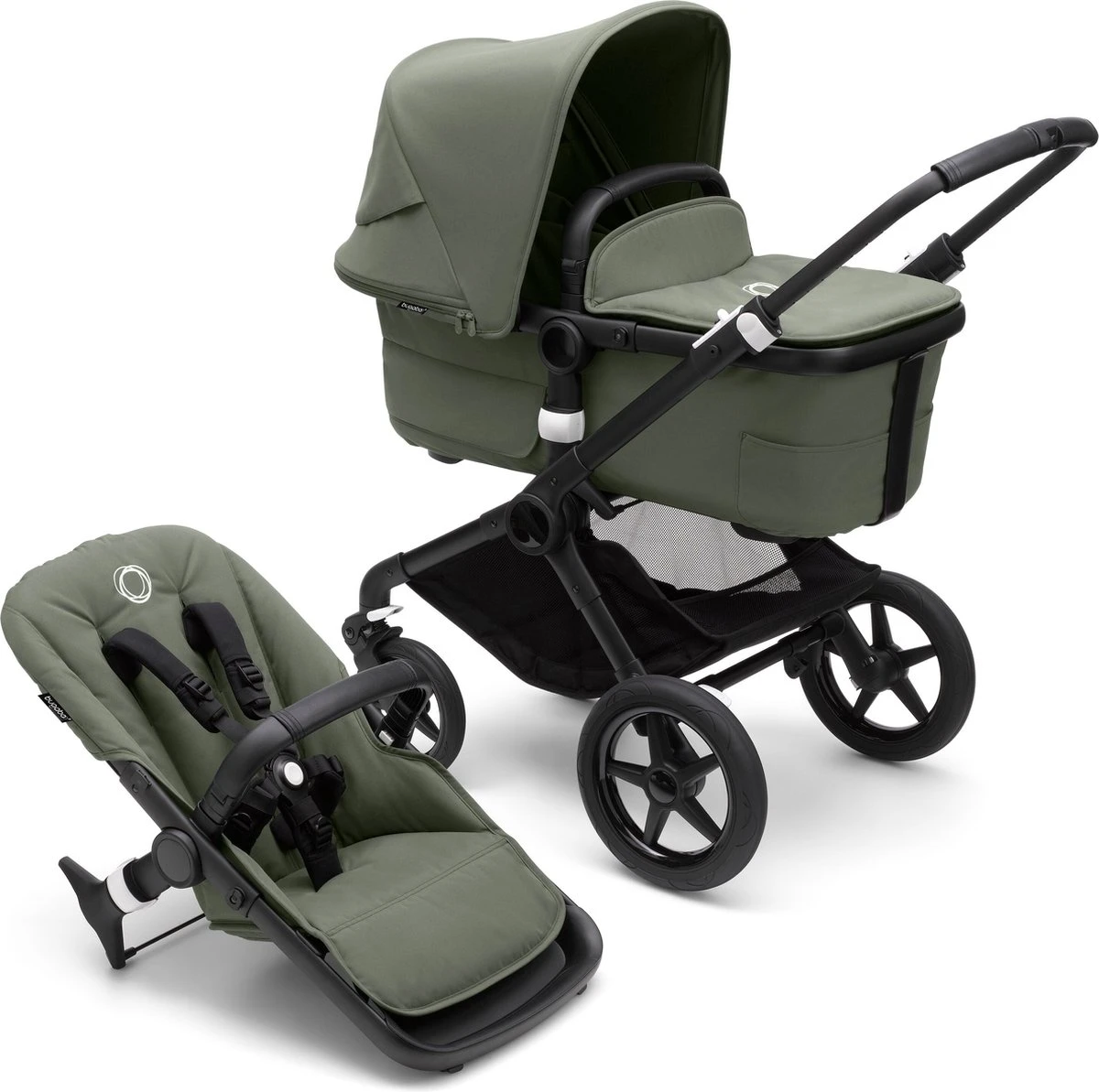 Bugaboo - 3-in-1 Kinderwagen Fox 3 - Black/Forest Green 15 Bugaboo - 3-in-1 Kinderwagen Fox 3 - Black/Forest Green - Afbeelding 13