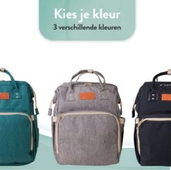 Luiertas Rugzak - Monx Luiertas Verzorgingstas Met Uitklapbaar Babybedje - Overzichtelijke Luierrugzak Extra Buggy En Kinderwagen Haken Inclusief Geïsoleerde Flessenhouder - Grijs -Babyproducten 1200x1194 4