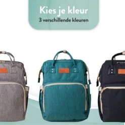 Luiertas Rugzak - Monx Luiertas Verzorgingstas Met Uitklapbaar Babybedje - Overzichtelijke Luierrugzak Extra Buggy En Kinderwagen Haken Inclusief Geïsoleerde Flessenhouder - Groen -Babyproducten 1200x1194 5