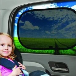 Merkloos Zonwering Auto - UV Protectie - Luxe Zonneschermen - Zijruit 2 Stuks - Zonnescherm Auto - Bescherm Uw Baby En Kinderen -Babyproducten 1200x1197