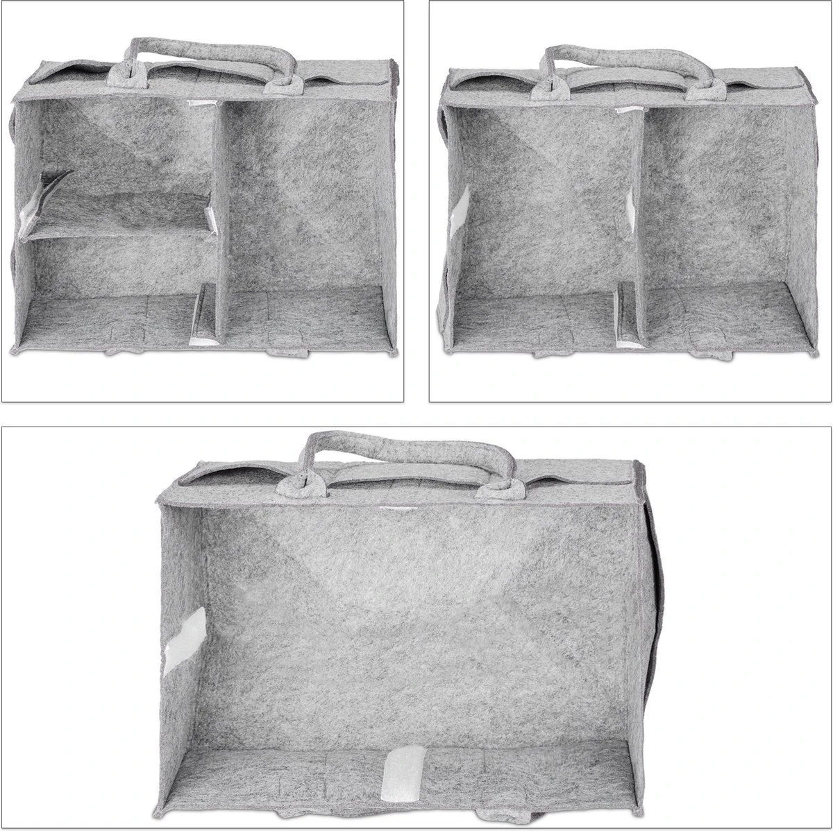 Relaxdays Luiertas Baby - Verzorgingstas Vilt - Organizer Luiers - Uitneembare Schotjes - Lichtgrijs 9 Relaxdays Luiertas Baby - Verzorgingstas Vilt - Organizer Luiers - Uitneembare Schotjes - Lichtgrijs - Afbeelding 7