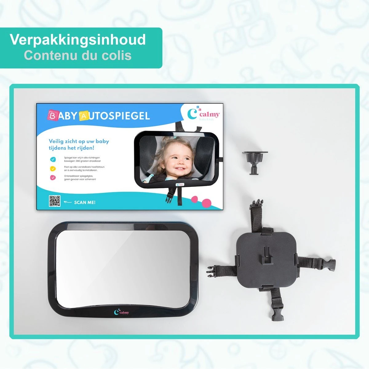 Merkloos Autospiegel Baby - Verstelbare Spiegel Hoofdsteun Autostoel Achterbank - Veiligheidsspiegel - Baby En Kids - 19 X 30cm - 360 Graden Draaibaar - Zwart 13 Merkloos Autospiegel Baby - Verstelbare Spiegel Hoofdsteun Autostoel Achterbank - Veiligheidsspiegel - Baby En Kids - 19 X 30cm - 360 Graden Draaibaar - Zwart - Afbeelding 11