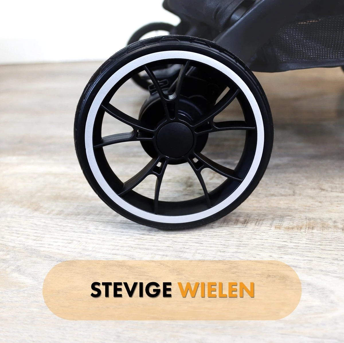 Deryan Luxe Rolo X2 Dubbele Buggy - Duo Buggy - Creme 6 Deryan Luxe Rolo X2 Dubbele Buggy - Duo Buggy - Creme - Afbeelding 4