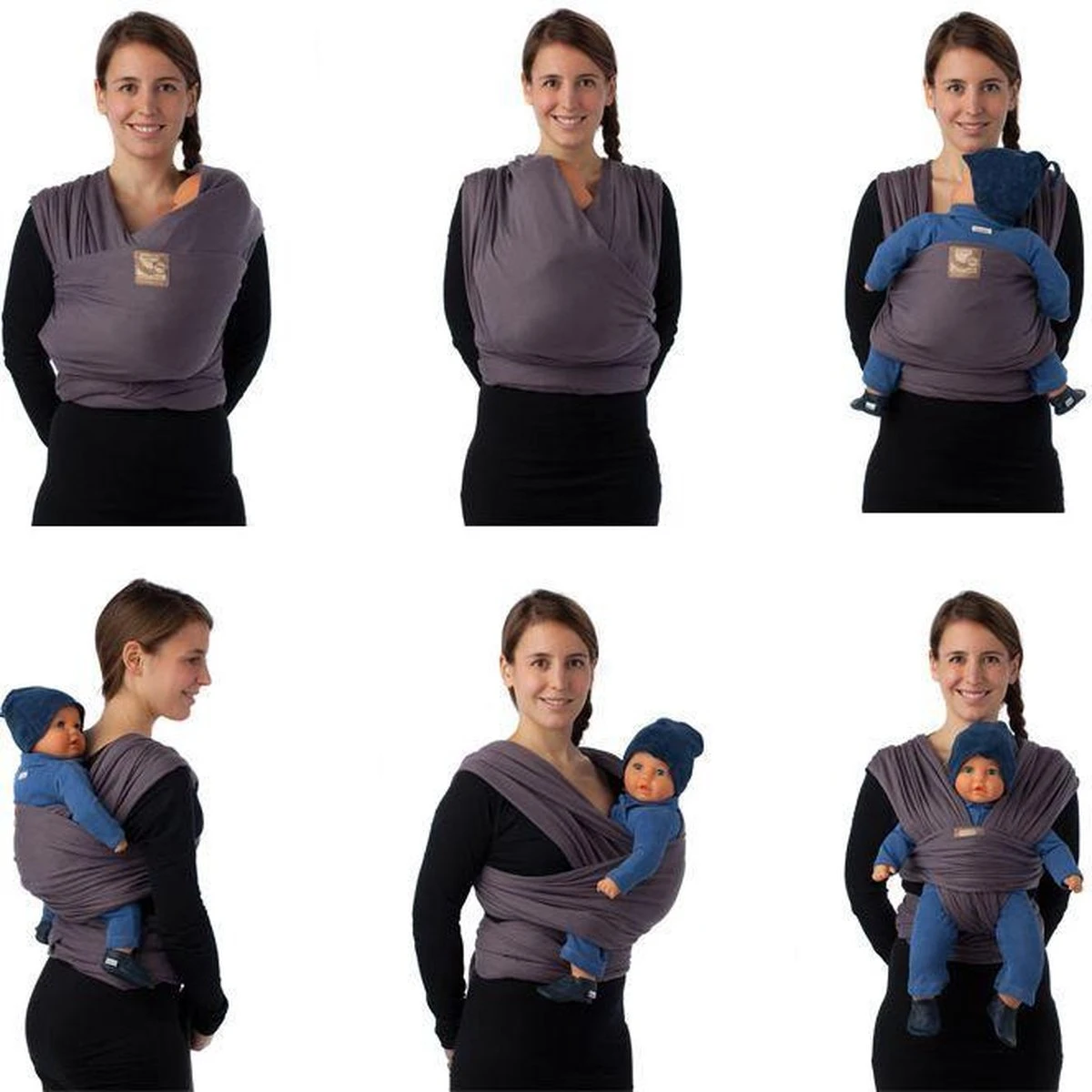 Babylonia Draagdoek - Tricot-Slen - Jeansblauw 9 Babylonia Draagdoek - Tricot-Slen - Jeansblauw - Afbeelding 7