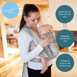Makimaja Baby Sling - Licht Grijs Met Sterren - Hoge Kwaliteit 100% Natuurlijk Katoen Baby Sling - Baby Sling Pasgeborene En Baby's Tot 15 Kg - Plus Inclusief: Baby Slabbetje 10 Makimaja Baby Sling - Licht Grijs Met Sterren - Hoge Kwaliteit 100% Natuurlijk Katoen Baby Sling - Baby Sling Pasgeborene En Baby's Tot 15 Kg - Plus Inclusief: Baby Slabbetje -Babyproducten 1200x1200 1204