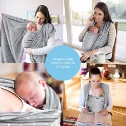 Makimaja Baby Sling - Licht Grijs Met Sterren - Hoge Kwaliteit 100% Natuurlijk Katoen Baby Sling - Baby Sling Pasgeborene En Baby's Tot 15 Kg - Plus Inclusief: Baby Slabbetje 11 Makimaja Baby Sling - Licht Grijs Met Sterren - Hoge Kwaliteit 100% Natuurlijk Katoen Baby Sling - Baby Sling Pasgeborene En Baby's Tot 15 Kg - Plus Inclusief: Baby Slabbetje -Babyproducten 1200x1200 1205